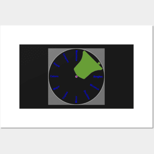 Bell Tower Wall Clock - Green Posters and Art